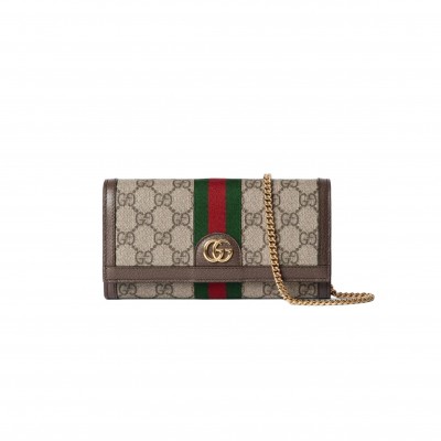  GUCCI OPHIDIA WALLET ON CHAIN 772309 (19*10*3.5cm)